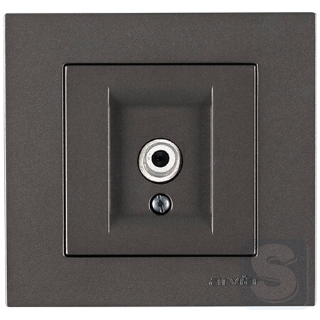 Розетка TV (SAT) кінцева Arvia Electric KAREN Антрацит (20 06 2000 288)